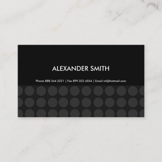 Stilvolle Visitenkarte (Vorderseite)