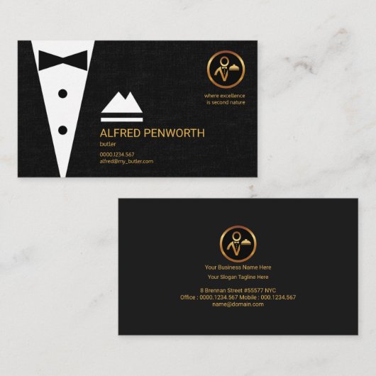 Stilvolle Visitenkarte (Vorne/Hinten)