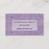 Stilvolle Visitenkarte (Rückseite)