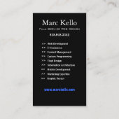 Stilvolle Visitenkarte (Allzweck) - "Lumina 2" (Rückseite)