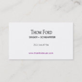 Stilvolle Visitenkarte - Allzweck"Noten " (Rückseite)