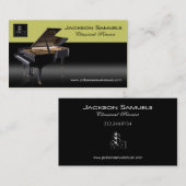 Stilvolle Visitenkarte - Allzweck"Pianist I " (Vorne/Hinten)