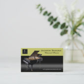 Stilvolle Visitenkarte - Allzweck"Pianist I " (Stehend Vorderseite)