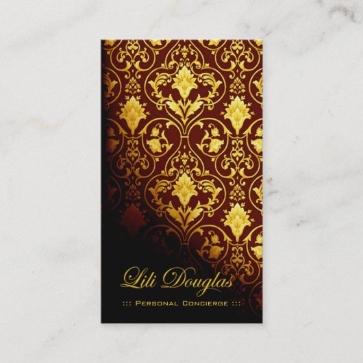 Stilvolle Visitenkarte (Allzweck) - "Roccoco " (Vorderseite)