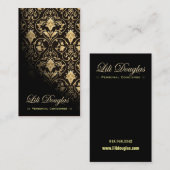 Stilvolle Visitenkarte (Allzweck) - "Roccoco " (Vorne/Hinten)