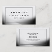 Stilvolle Visitenkarte für das White Gray Border M (Vorne/Hinten)
