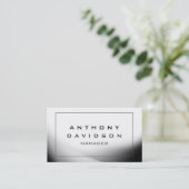 Stilvolle Visitenkarte für das White Gray Border M (Stehend Vorderseite)