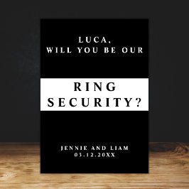 Stilvolle Visitenkarte für den Hochzeitsring Karte