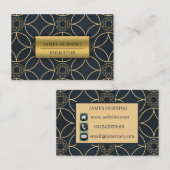 Stilvolle Visitenkarte im Stil der 20er Jahre. Vis (Vorne/Hinten)