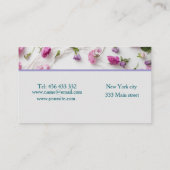 stilvolle Visitenkarte mit Blume (Rückseite)