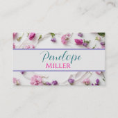 stilvolle Visitenkarte mit Blume (Vorderseite)