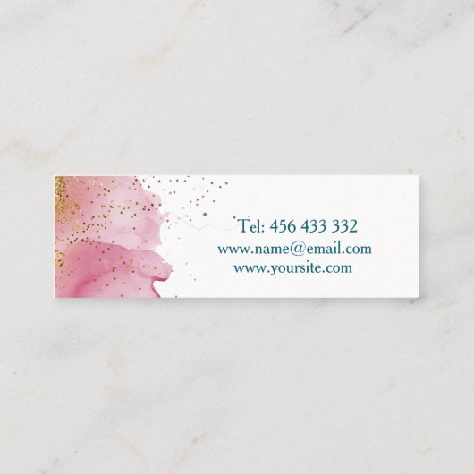 stilvolle Visitenkarte mit Pinsel zum Make-up (Rückseite)