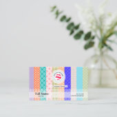 Stilvolle Visitenkarte mit QR - Decoupage (Stehend Vorderseite)