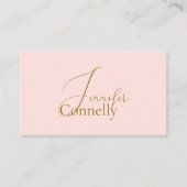 Stilvolle Visitenkarte mit rosa QR-Code (Vorderseite)