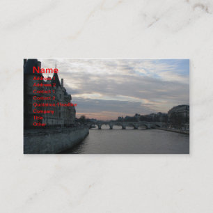 Stilvolle Visitenkarte mit Sonnenuntergang in Pari