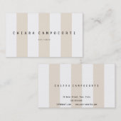 Stilvolle Visitenkarte mit Weiß und Sandstreifen (Vorne/Hinten)