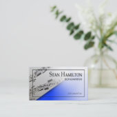 Stilvolle Visitenkarte - Texter und Komponist (Stehend Vorderseite)