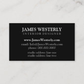 Stilvolle Visitenkarten für den Innenarchitekten Visitenkarte (Rückseite)