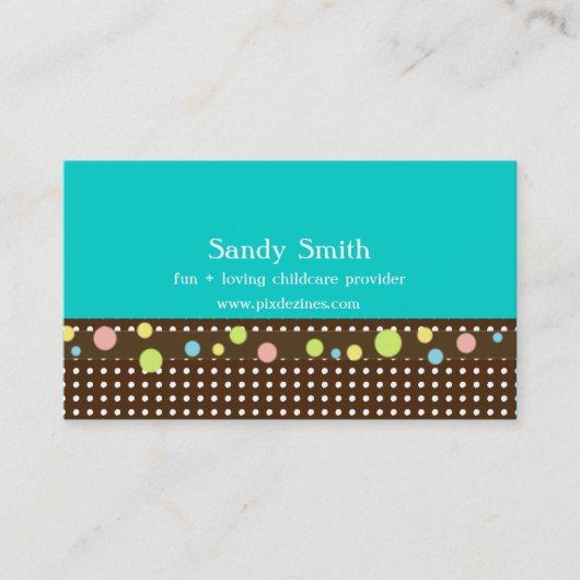 Stilvolle Visitenkarten für Kinderbetreuung Visitenkarte (Vorderseite)