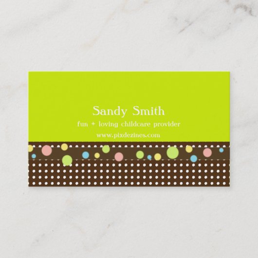 Stilvolle Visitenkarten für Kinderbetreuung Visitenkarte (Vorderseite)