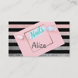 Stilvolle Visitenkarten-Nageltechniker, Schönheits Visitenkarte