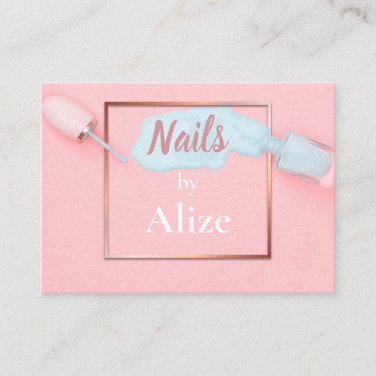 Stilvolle Visitenkarten-Nageltechniker, Schönheits Visitenkarte (Vorderseite)