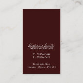 Stilvolle Visitenkarten Visitenkarte (Rückseite)