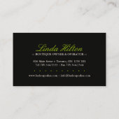 Stilvolle Visitenkarten Visitenkarte (Rückseite)