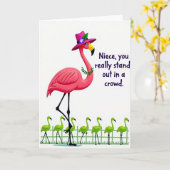Stilvolle Vogel Nichte Muttertagskarte Karte (Gelbe Blume)