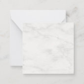 Stilvolle Vorlage aus weißem Marmor Monogram Squar (Rückseite)