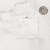 Stilvolle Vorlage aus weißem Marmor Monogram Squar (Vorderseite/Rückseite Beispiel)
