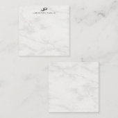 Stilvolle Vorlage aus weißem Marmor Monogram Squar (Vorne/Hinten)