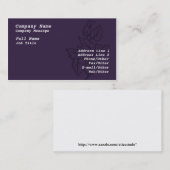 Stilvolle Vorlage für Lila Ivy Business Card Visitenkarte (Vorne/Hinten)