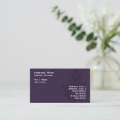 Stilvolle Vorlage für Lila Ivy Business Card Visitenkarte (Stehend Vorderseite)