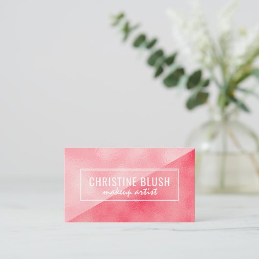 Stilvolle Vorlage für Makeup Artist Business Card Visitenkarte (Stehend Vorderseite)