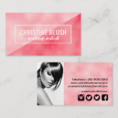 Stilvolle Vorlage für Makeup Artist Business Card Visitenkarte (Vorne/Hinten)