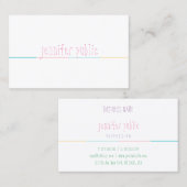 Stilvolle Vorlage Moderner Handschrift Name Text Visitenkarte (Vorne/Hinten)