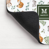 Stilvolle Waldtiere Waldtiermuster Mousepad (Ecke)