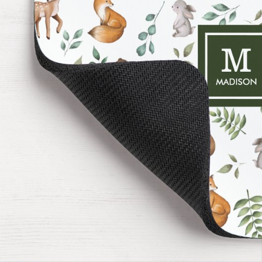 Stilvolle Waldtiere Waldtiermuster Mousepad (Ecke)