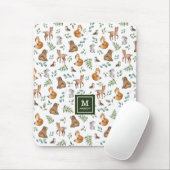 Stilvolle Waldtiere Waldtiermuster Mousepad (Mit Mouse)