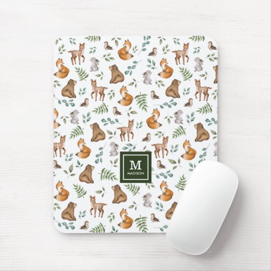 Stilvolle Waldtiere Waldtiermuster Mousepad (Mit Mouse)