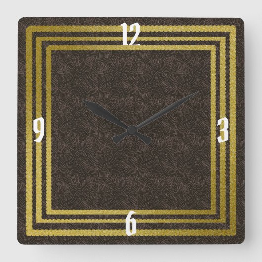 Stilvolle Wall-Uhr entwirft Time Piece auf Zazzle Quadratische Wanduhr (Vorderseite)
