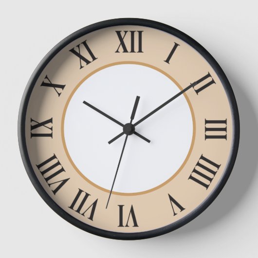 Stilvolle Wall-Uhr - Orange Uhr (Vorderseite)