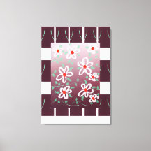 Stilvolle Wandkunst mit Akzenten aus Rot