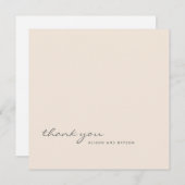 Stilvolle, warme Peach Solid Color Dankeschön Kart (Vorne/Hinten)