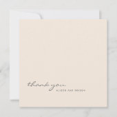 Stilvolle, warme Peach Solid Color Dankeschön Kart (Vorderseite)