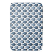Stilvolle Wassertropfen weiß und blau Badematte (Vorderseite Vertikal)