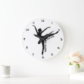 Stilvolle WATCH ME DANCE Ballerina Silhouette Große Wanduhr (Zuhause)