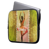 Stilvolle Watercolor Ballerina Personalisiert Laptopschutzhülle (Vorderseite Links)