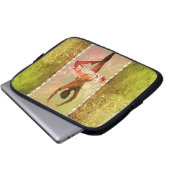 Stilvolle Watercolor Ballerina Personalisiert Laptopschutzhülle (Vorne Knopf)